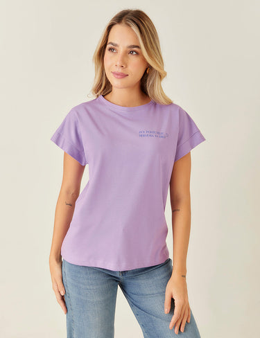 T-Shirt "𝑃𝑜𝑛𝑡𝑒 𝑓𝑒𝑙𝑖𝑧" - Lila