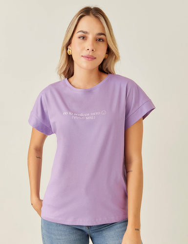 T-Shirt "𝑉í𝑣𝑖𝑙𝑜 𝑚𝑎𝑠" - Lila