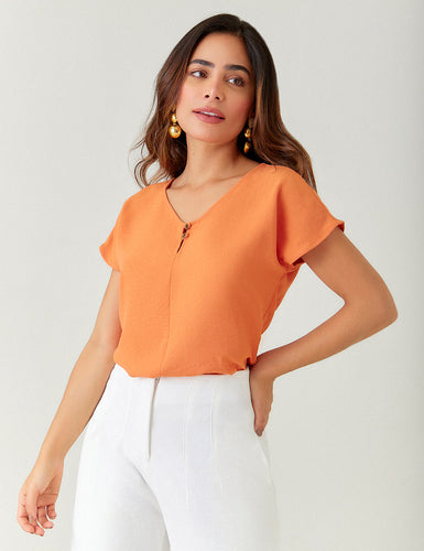 Blusa Basic - Naranja