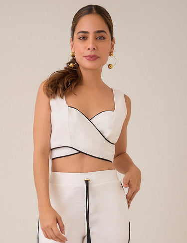 Crop Top Wave - Marfil