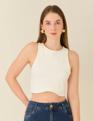 Crop Top Mars - Marfil