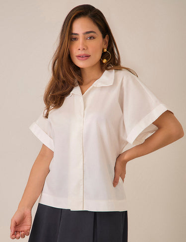 Blusa Wide - Marfil