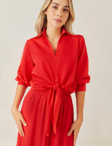 Blusa Knot - Rojo